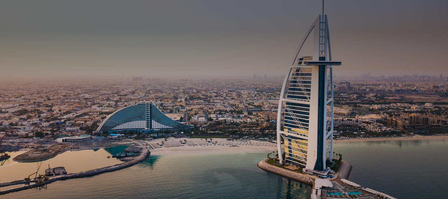 Dubai skyline and Burj Al Arab